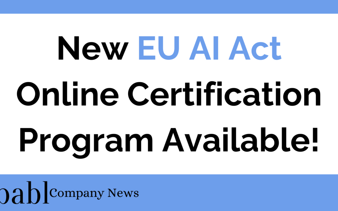 EU AI Act – Quality Management System: A certification course for risk and compliance professionals