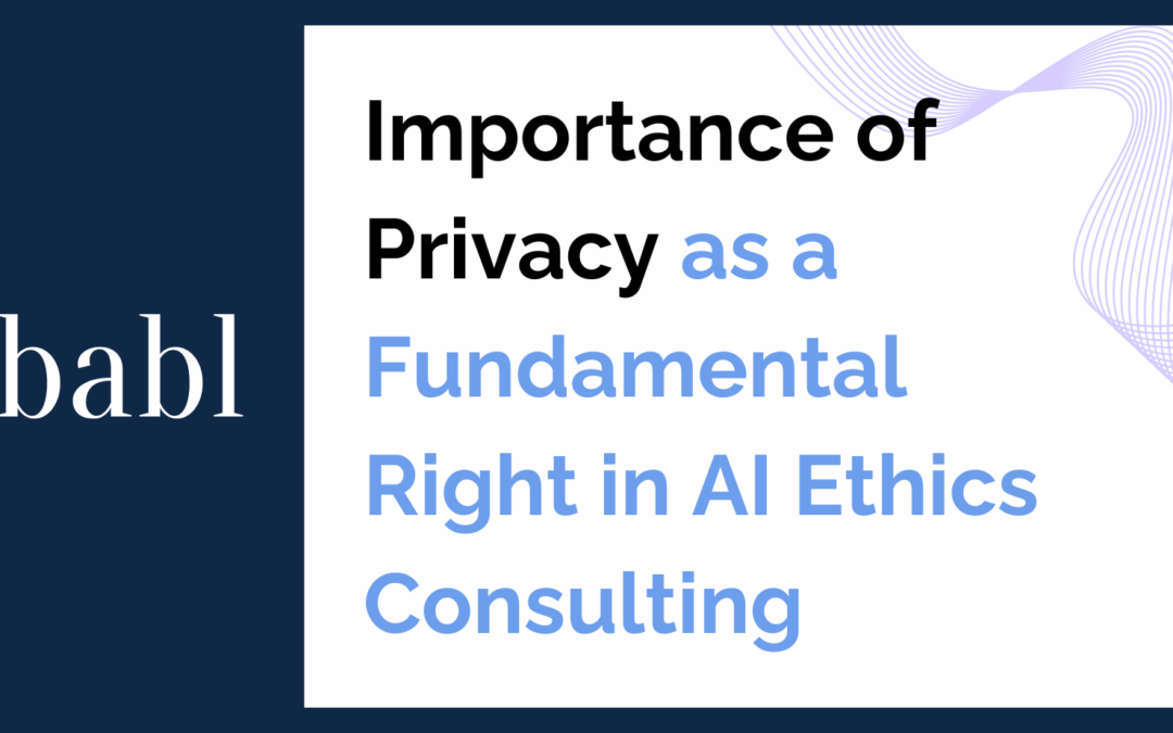 Importance of Privacy as a Fundamental Right in AI Ethics Consulting